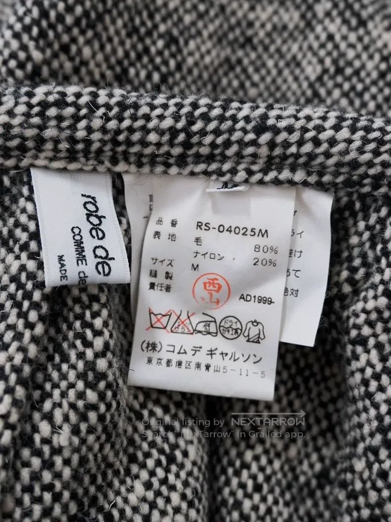 Comme des Garcons Comme Des Garcons size M Wool Tweed Pleated Skirt Size 22" - 9 Thumbnail