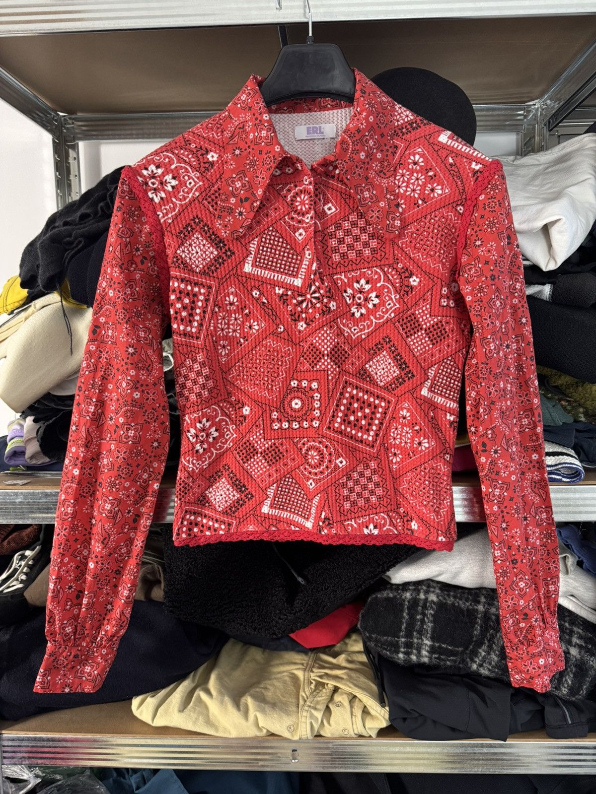 ERL Erl wmns bandana top long sleeve Size L / US 10 / IT 46 - 1 Thumbnail