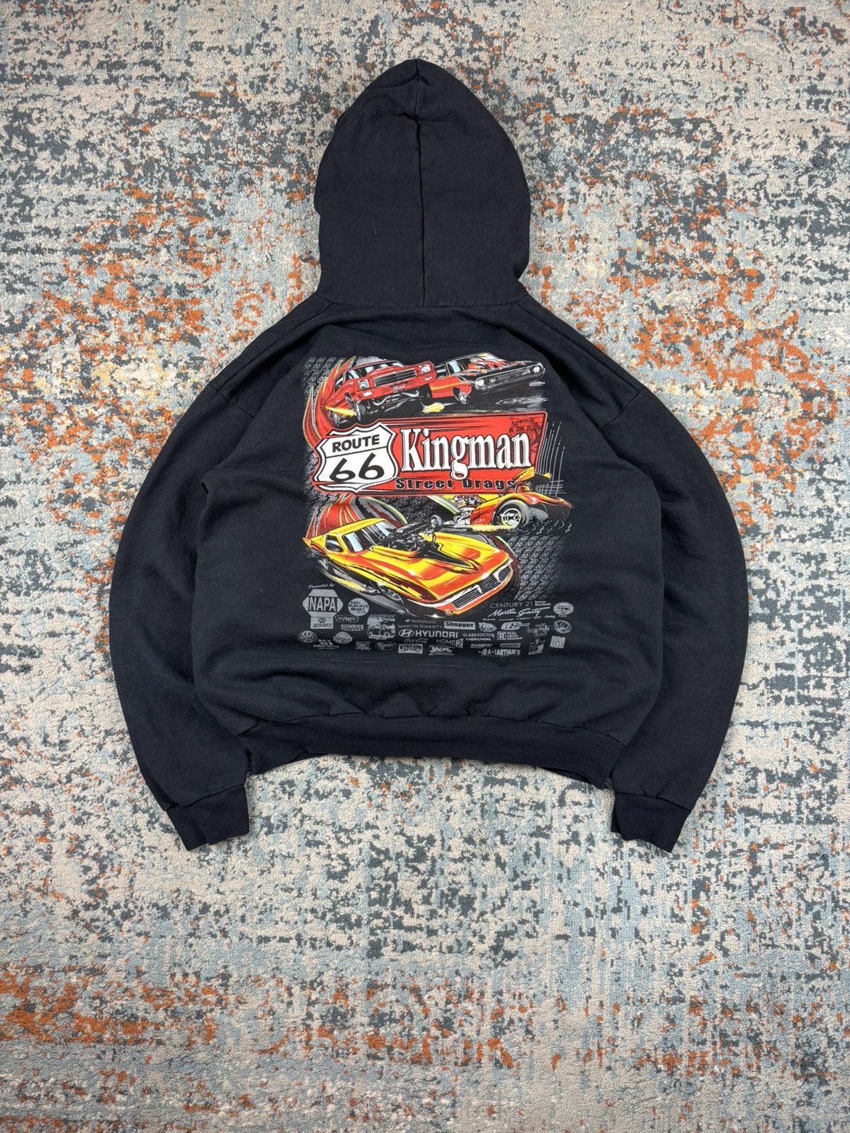 Vintage Vintage 90s Kingman street drags racing musclecar hoodie y2k Size US L / EU 52-54 / 3 - 1 Thumbnail