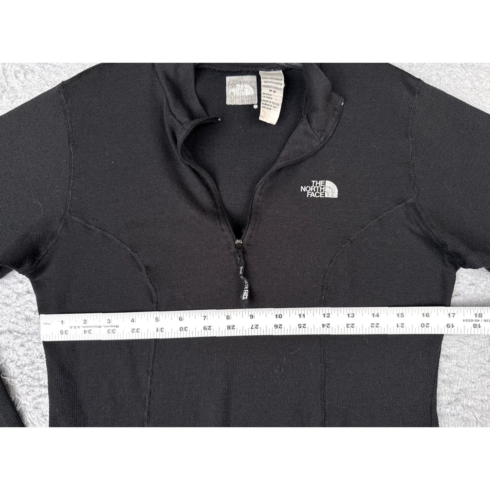 The North Face The North Face Sweatshirt Women M Black 1/4 Zip Long Sleeve Polyester READ Size M / US 6-8 / IT 42-44 - 7 Thumbnail