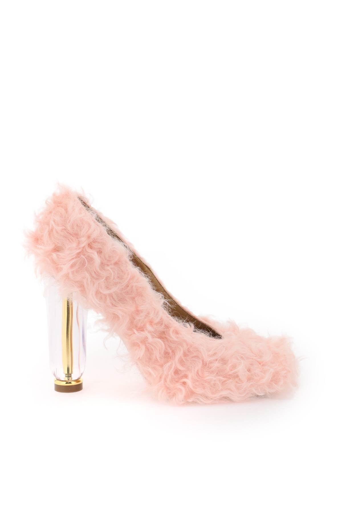 image of Dries Van Noten Faux Fur Pumps Shoes in Pink, Women's (Size 7)
