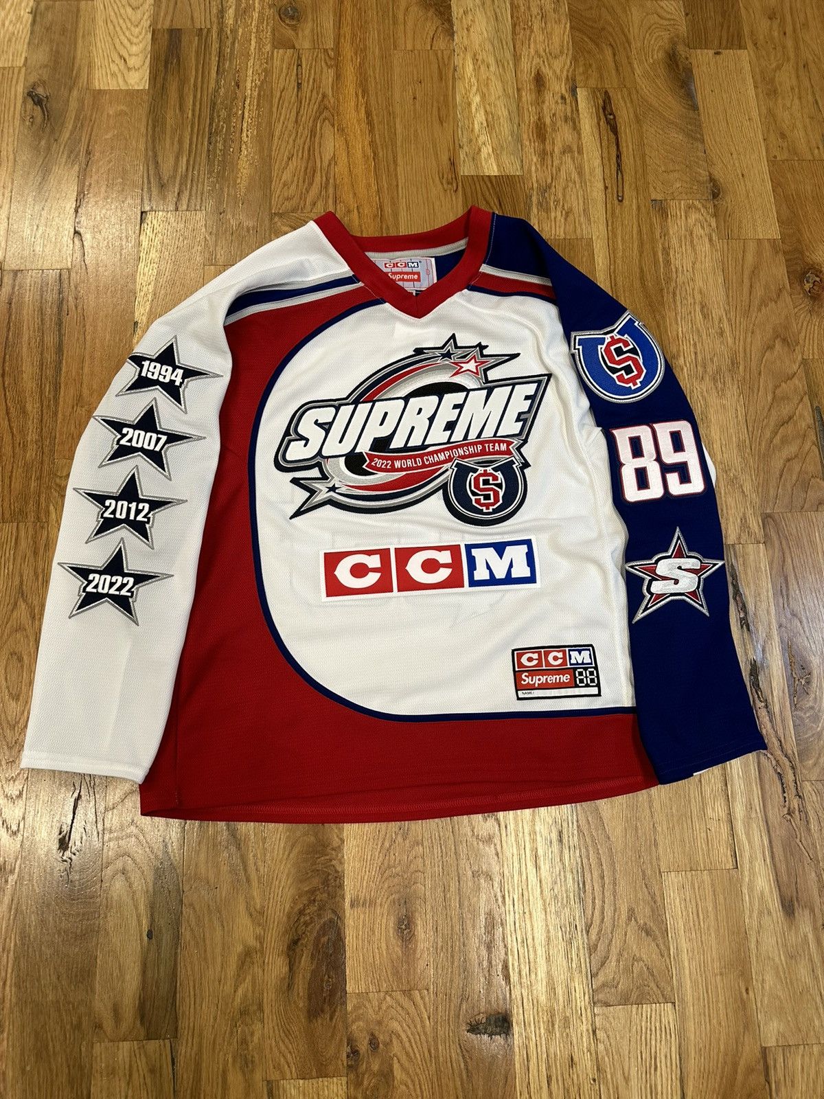 Supreme Supreme CCM All Stars Hockey Jersey White Size Small | Grailed