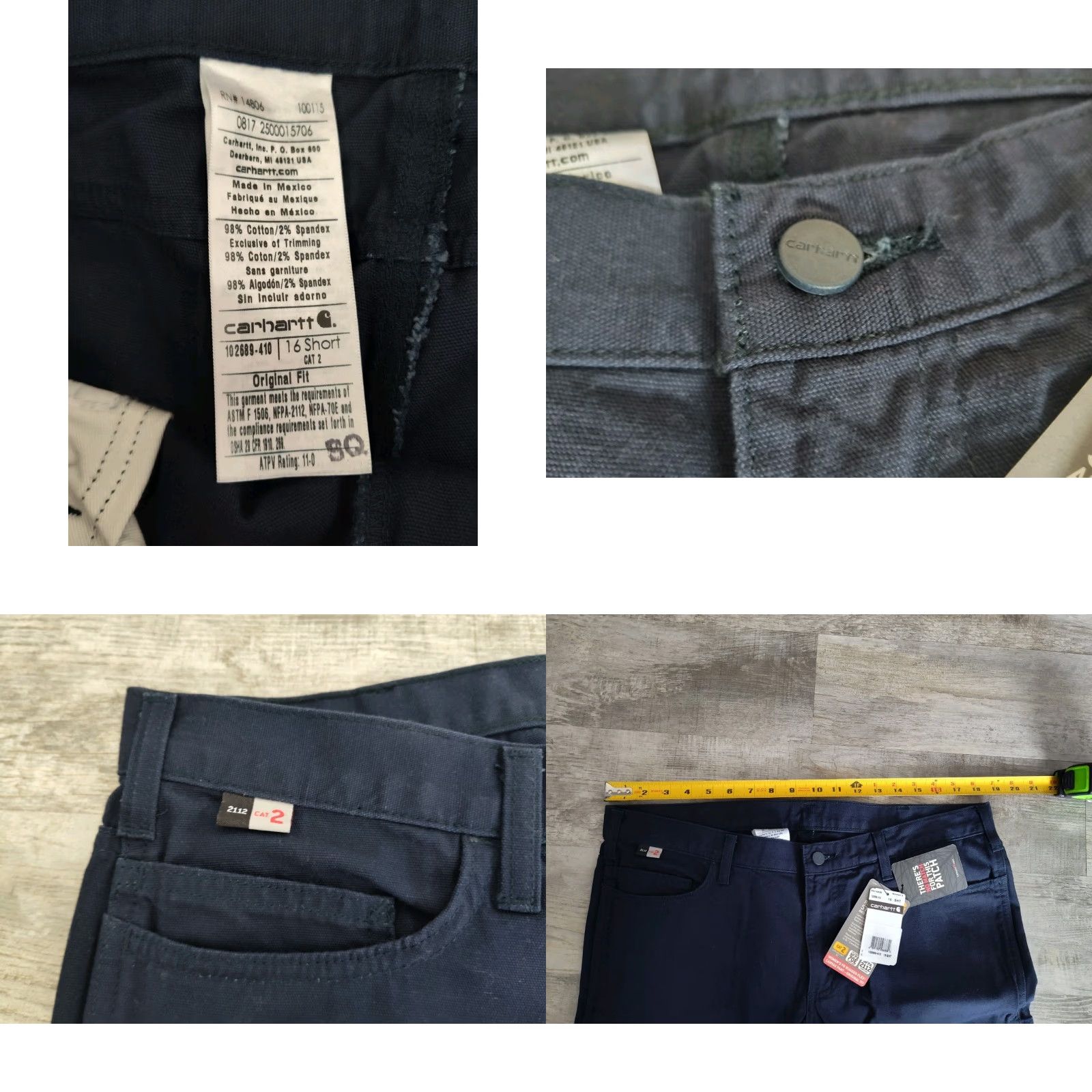 Carhartt VINTAGE not applicable. Use Carhartt Women FR Canvas Navy Rugged Flex Workwear Pants 16 Short NWT Size 38" / US 16 / IT 52 - 8 Thumbnail