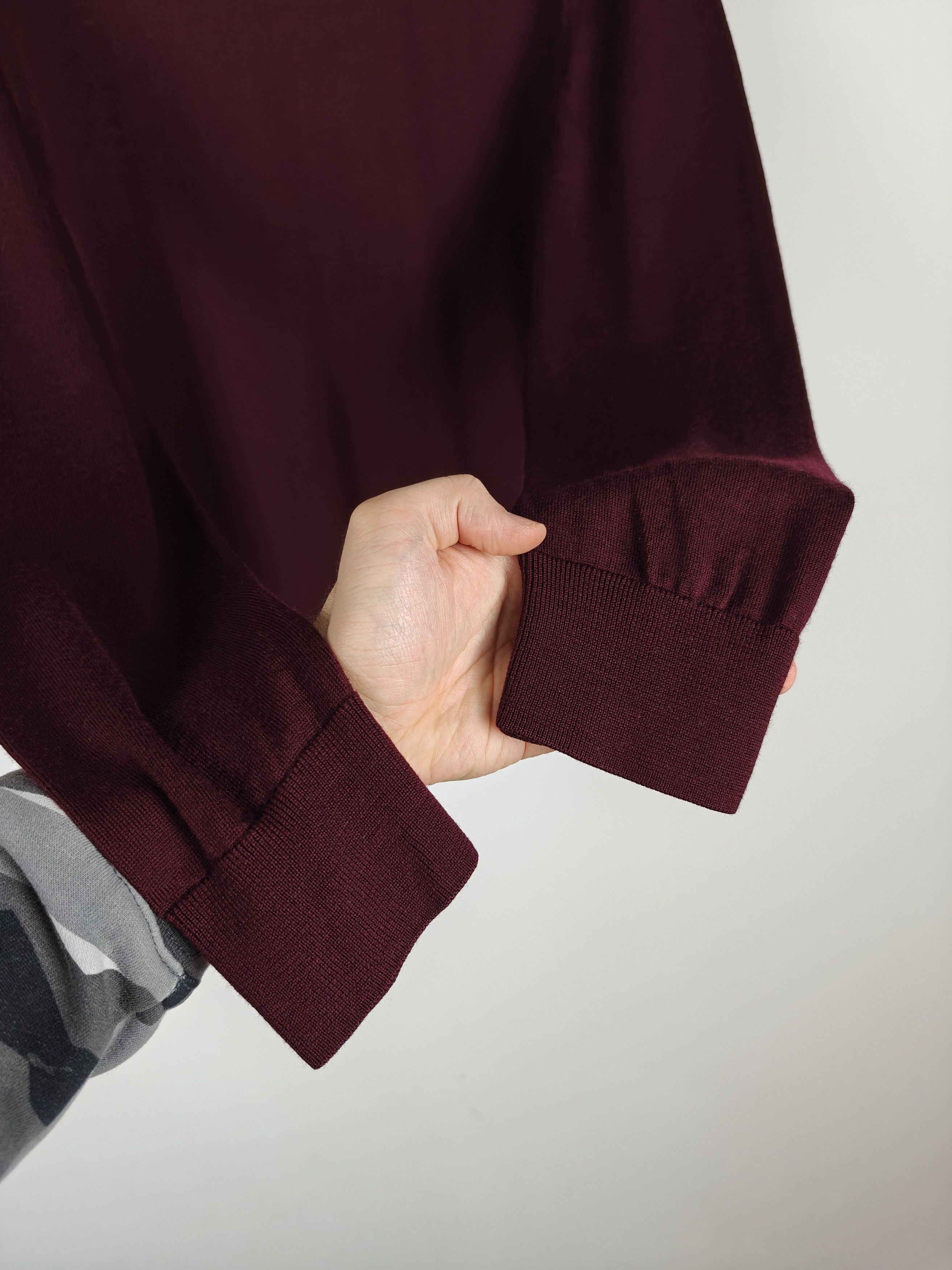 Arket Arket Knit Sweater Wool Pullover Crewneck Burgundy M Size US M / EU 48-50 / 2 - 7 Thumbnail