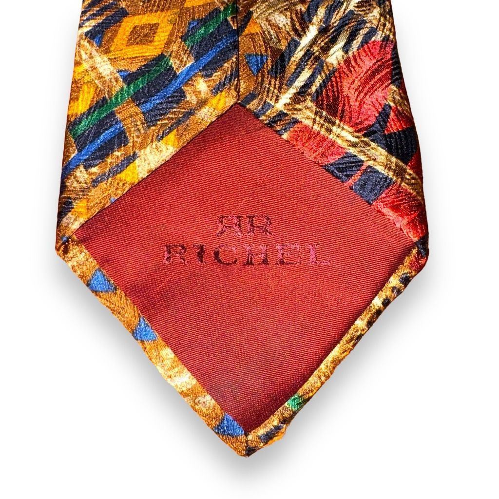 Karl Lagerfeld Richel Abstract Art Handmade in Spain 100% Silk Neck Tie Size ONE SIZE - 4 Thumbnail