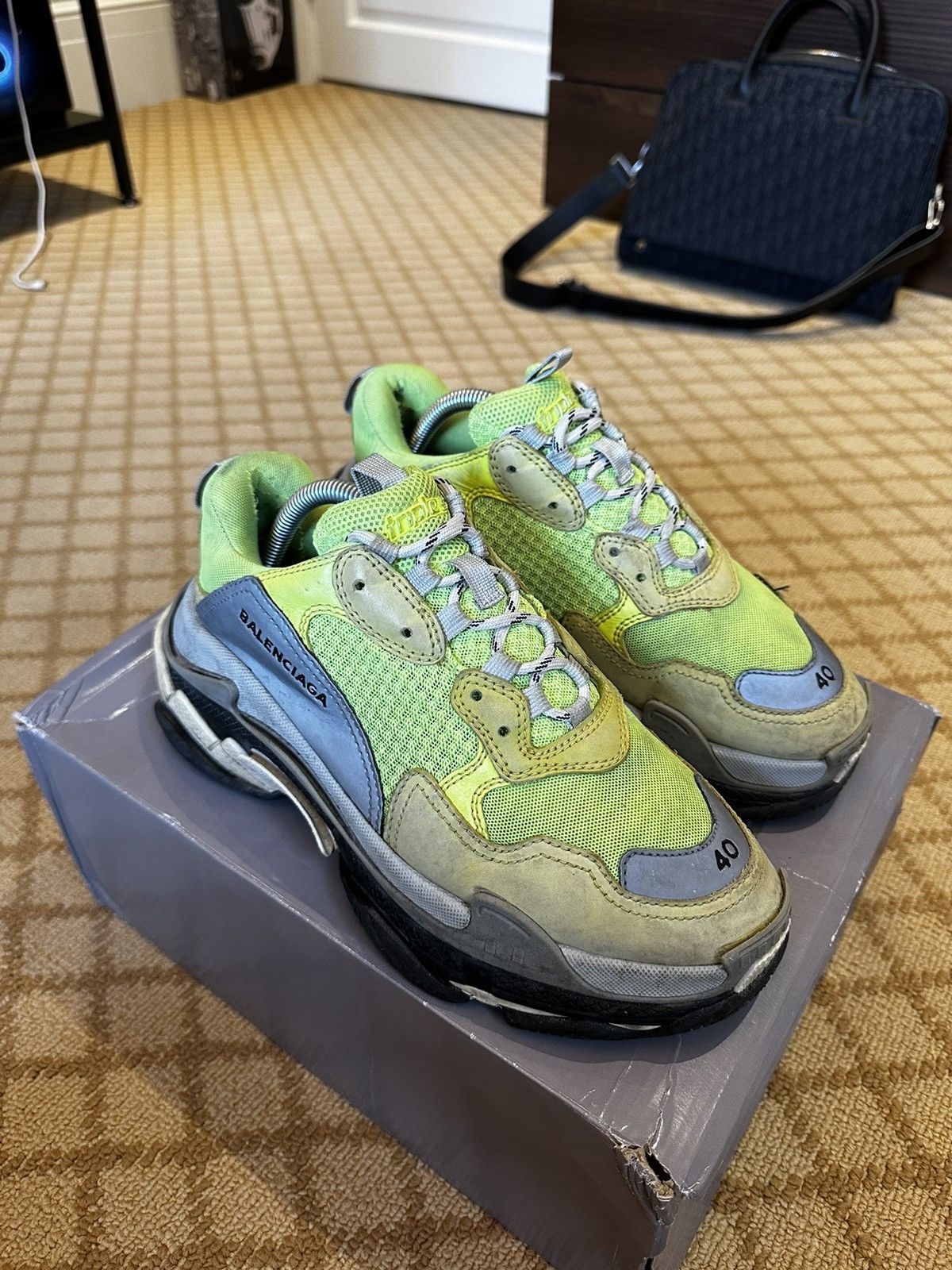Balenciaga triple s neon clearance