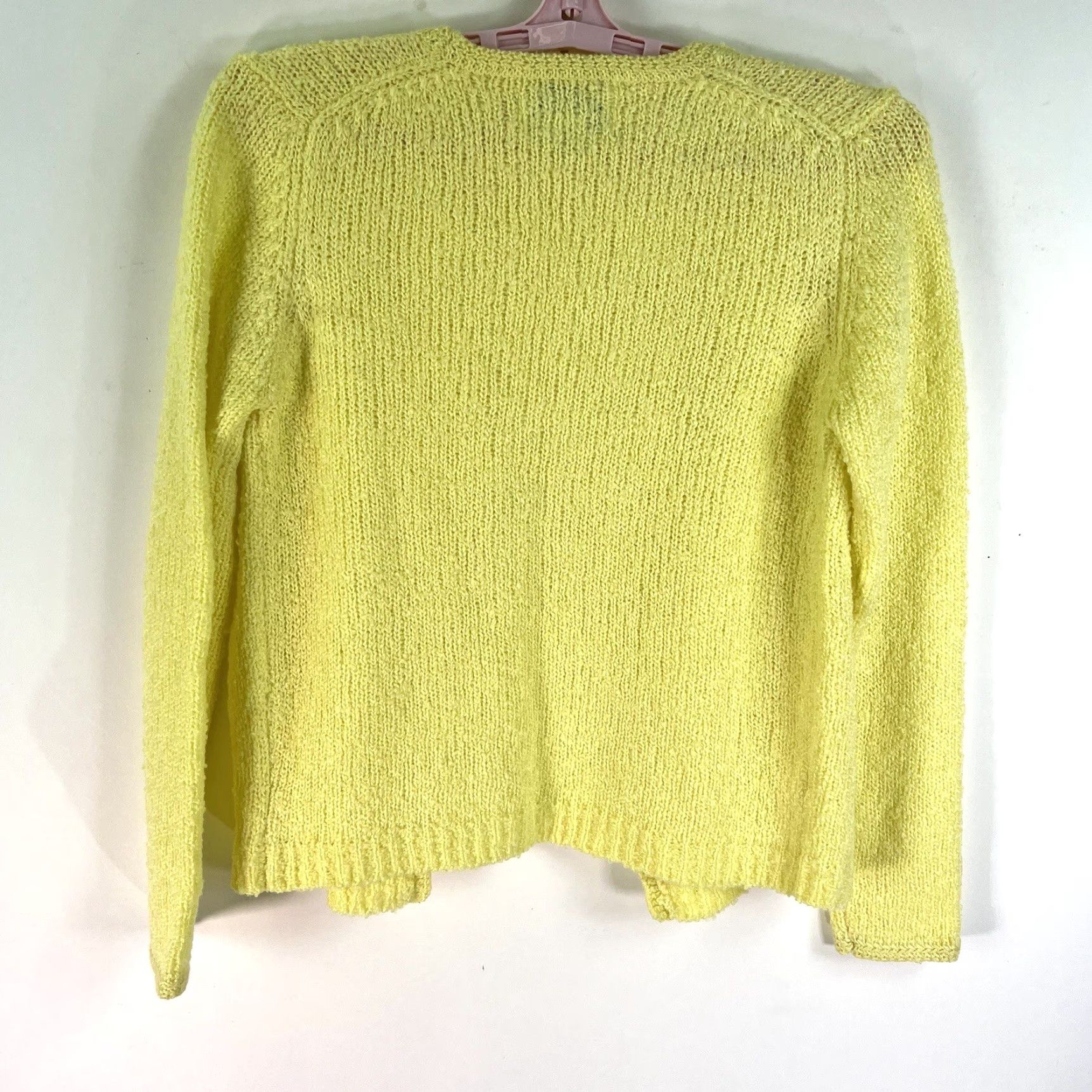Vintage TANNER Cardigan Sweater Open Knit Wool Blend Women’s Size S Yellow Raglan Long Sleeve V-Neck Knit Open Cardigan Fall Winter Size S / US 4 / IT 40 - 6 Thumbnail