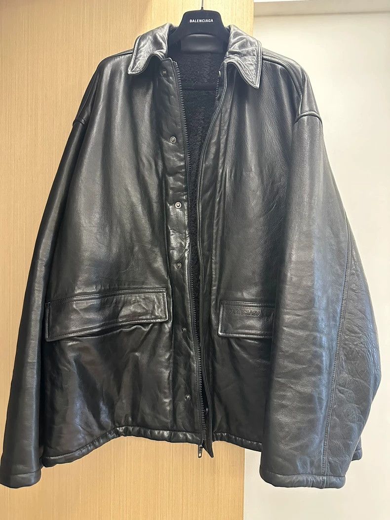 Balenciaga Inner Fleece Lined Furry Fleece Parka Jacket
