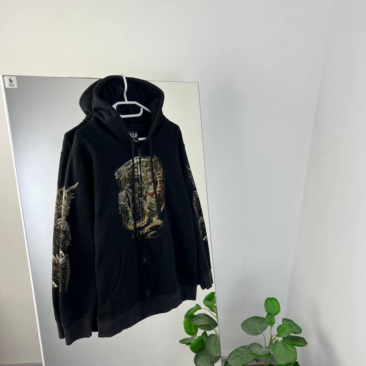 Vintage Dragon Skull Japanese Vintage Wild Zip Hoodie Over Print Size US M / EU 48-50 / 2 - 2 Thumbnail