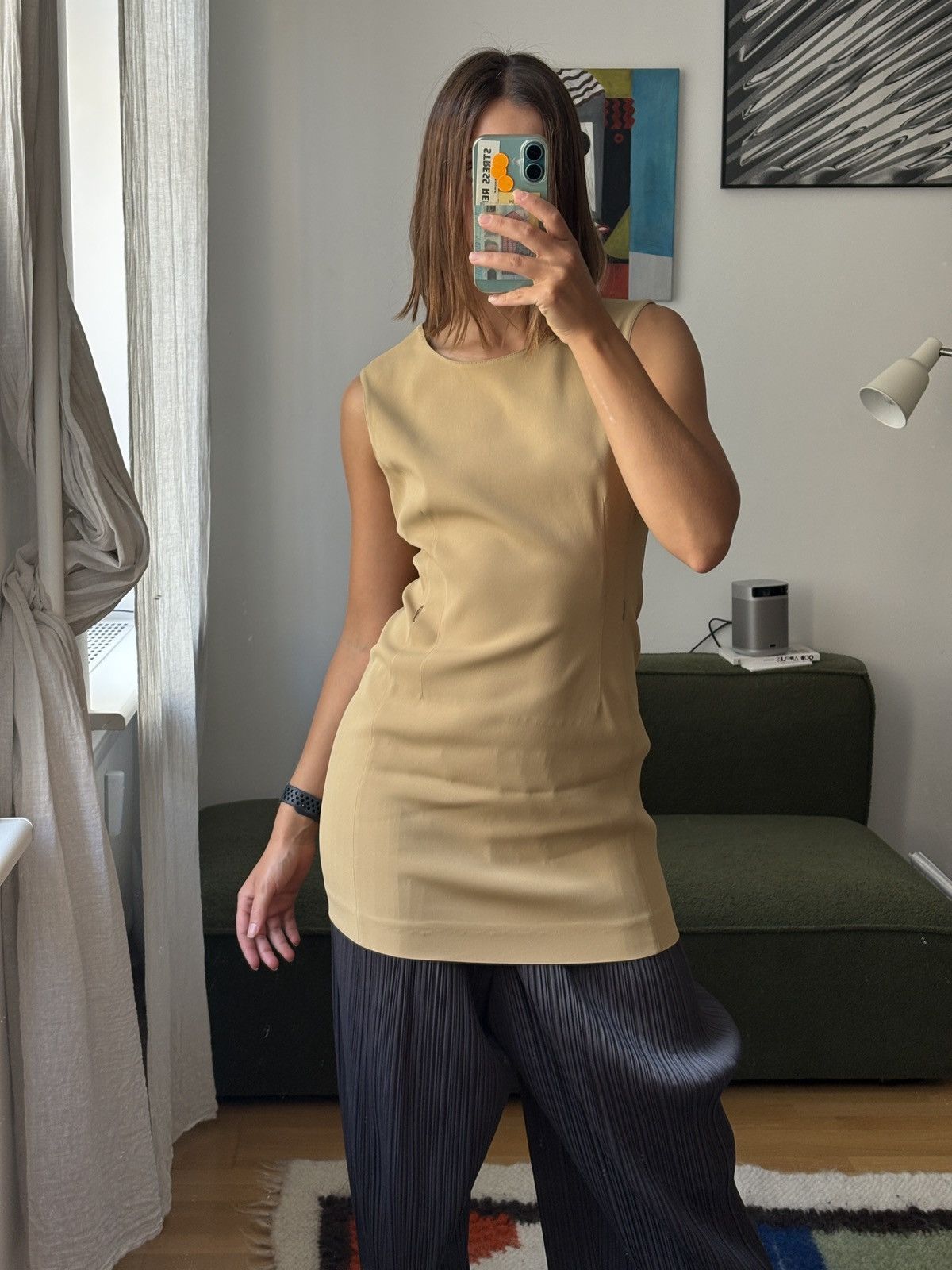 Prada Prada 90s sleeveless camel tunic Size M / US 6-8 / IT 42-44 - 4 Thumbnail