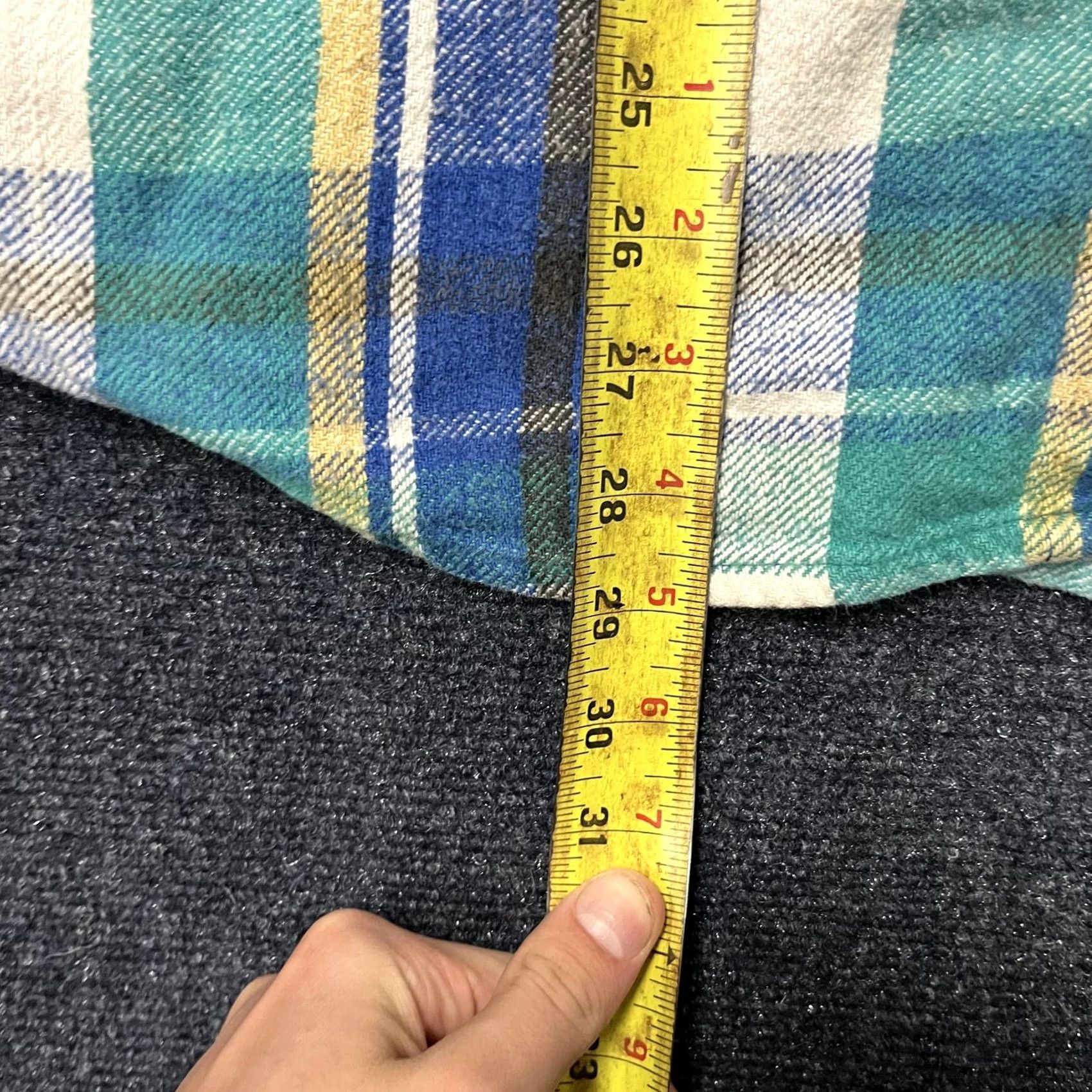 McGregor VINTAGE McGregor Shirt Mens XL Blue Green Plaid Flannel Button Front Cotton Size US XL / EU 56 / 4 - 3 Thumbnail