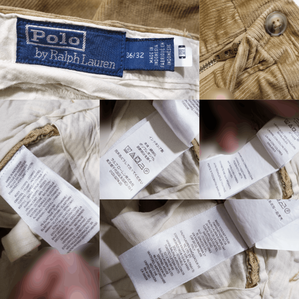 Polo Ralph Lauren Sand Corduroy Pants Size US 36 / EU 52 - 6 Thumbnail