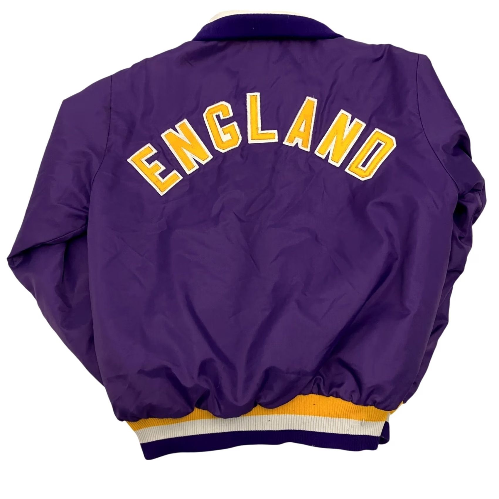 Vintage VINTAGE DeLong Jacket Mens Medium Purple Satin Bomber Varsity 90s Made in USA Size US M / EU 48-50 / 2 - 5 Thumbnail