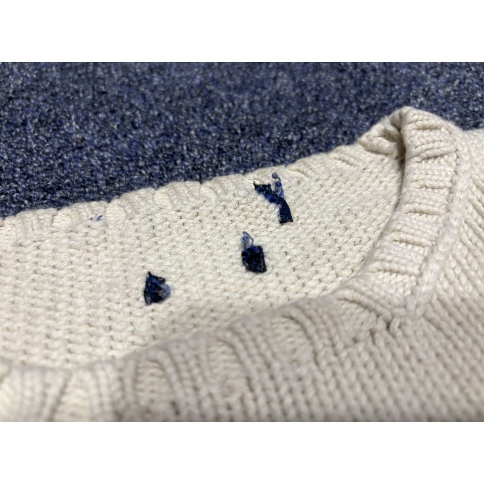 Polo Ralph Lauren VINTAGE Polo Ralph Lauren Logo Sweater Men's L Knit Fisherman Cable Crew Neck 90s Beig e Pullover Casual Knit Casual Mens Sweater 80s 90s Theme Size US L / EU 52-54 / 3 - 3 Thumbnail
