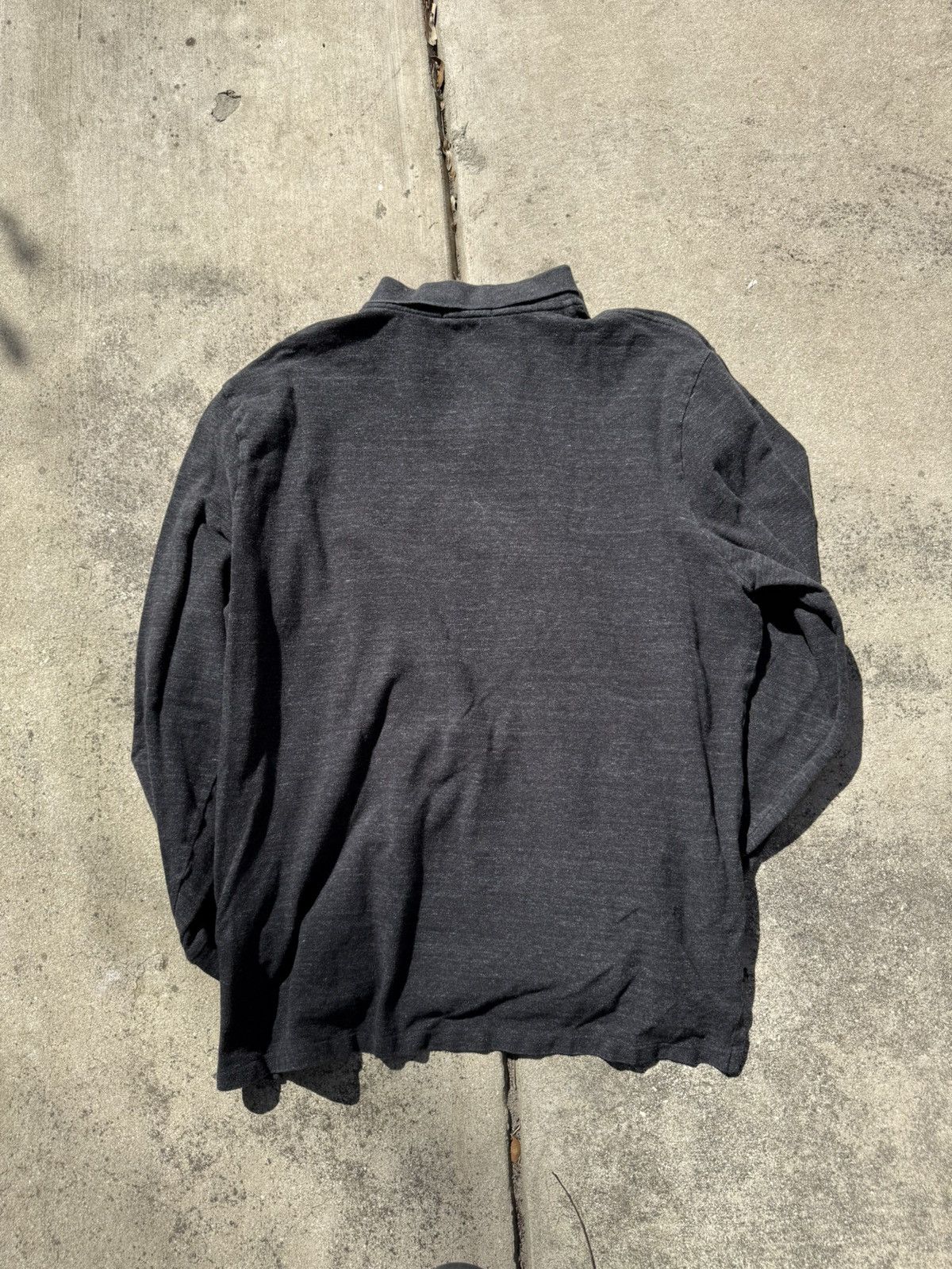 Polo Ralph Lauren × Vintage Vintage Polo Ralph Lauren Long sleeve gray Polo Shirt Size US XL / EU 56 / 4 - 2 Thumbnail