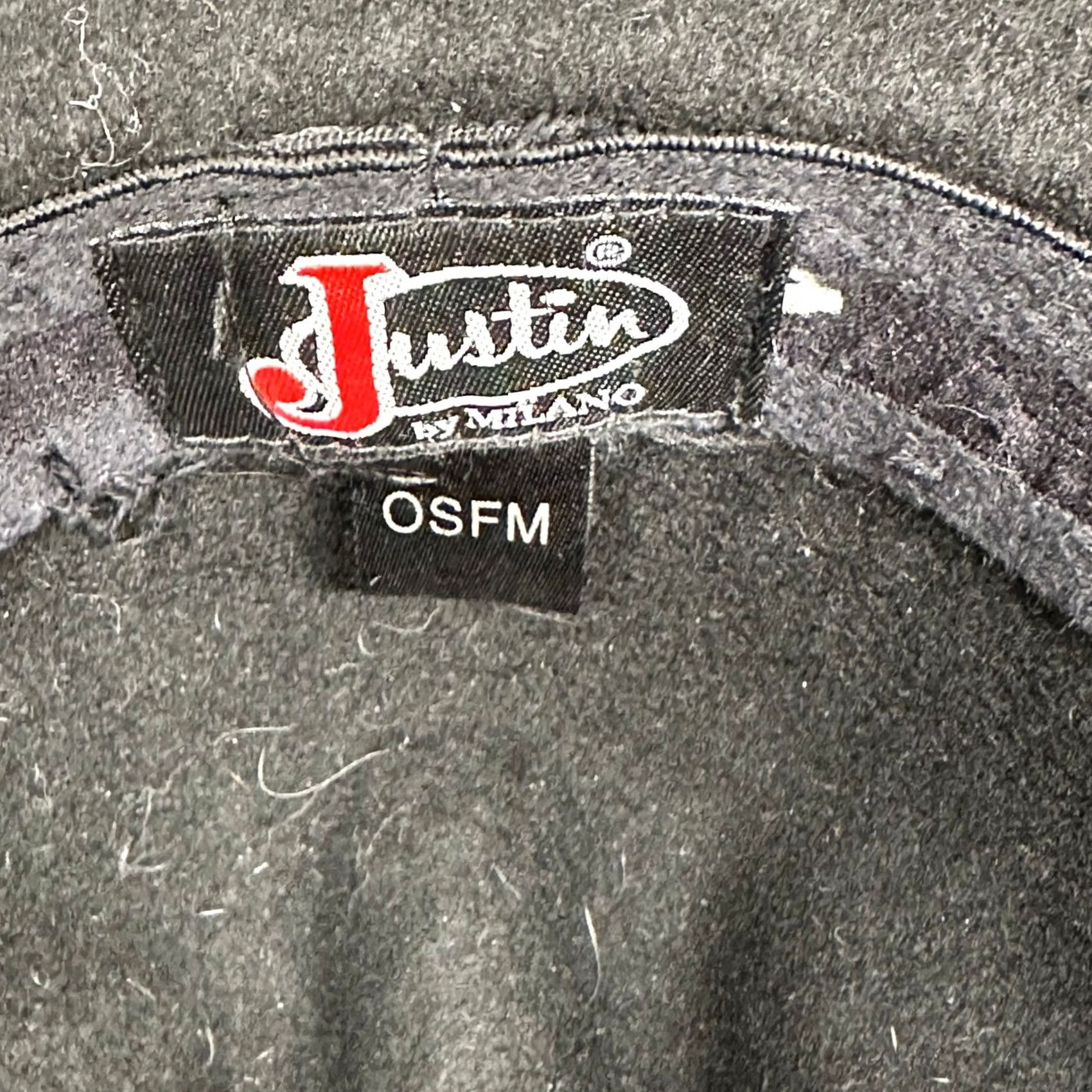 FELT Justin by Milano Cowboy Hat Black Felt Crease Wide Brim OSFM Mens Size ONE SIZE - 7 Thumbnail