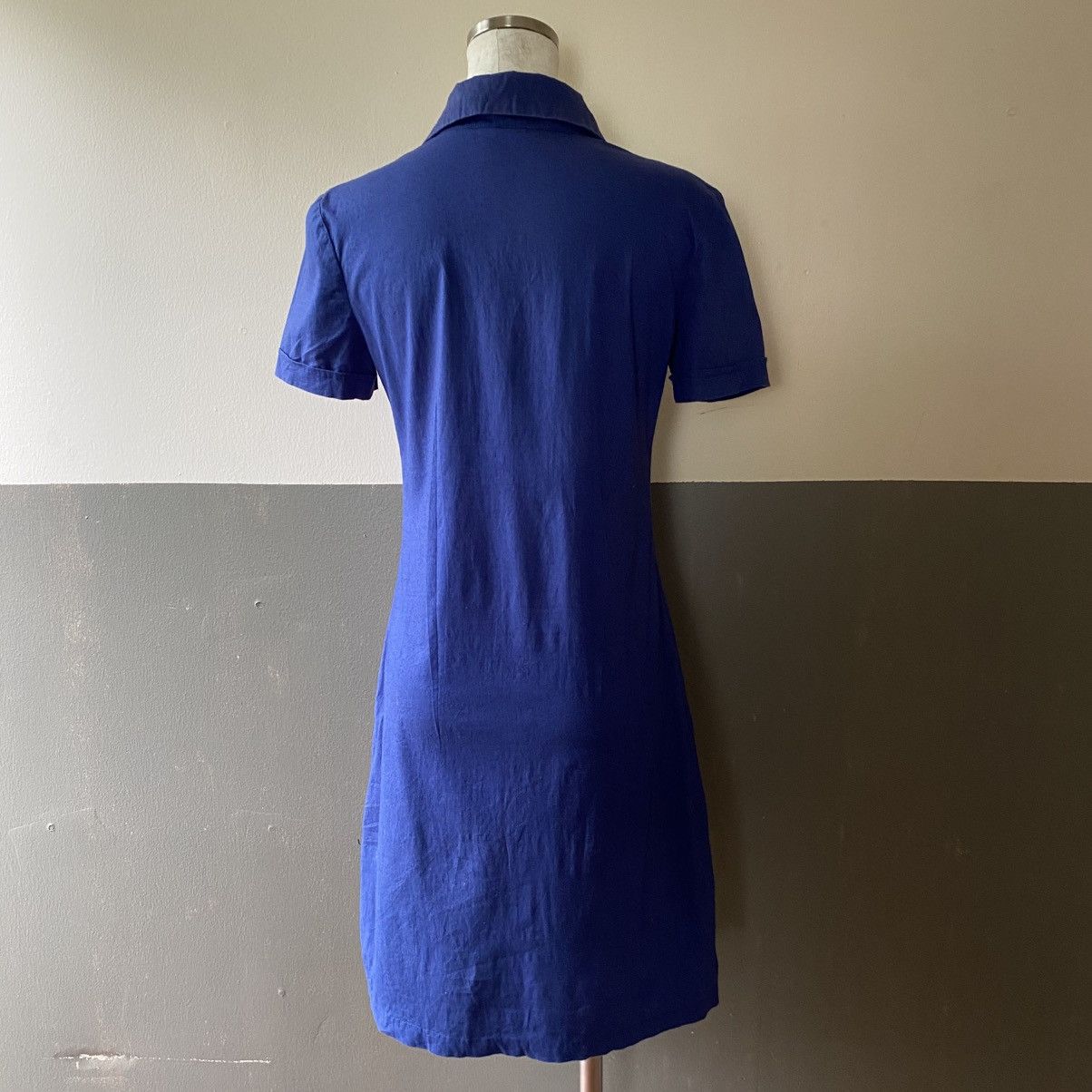 Isabel Marant ISABEL MARANT Royal Blue Short Sleeve Collared Dress Size M / US 6-8 / IT 42-44 - 21 Thumbnail