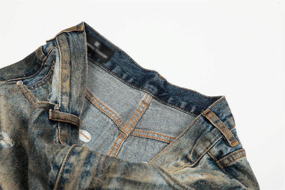 Jean Heavy Duty Vintage Distressed Ripped Jeans Size US 30 / EU 46 - 8 Thumbnail