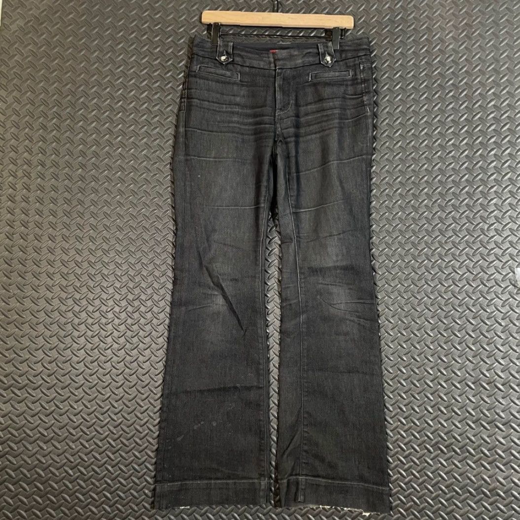 Banana Republic VINTAGE Banana Republic Women's Jeans Bootcut 6R Black Dark Wash 28 6R Y2K Limited Edition Women Mens? Size 28" / US 6 / IT 42 - 2 Thumbnail