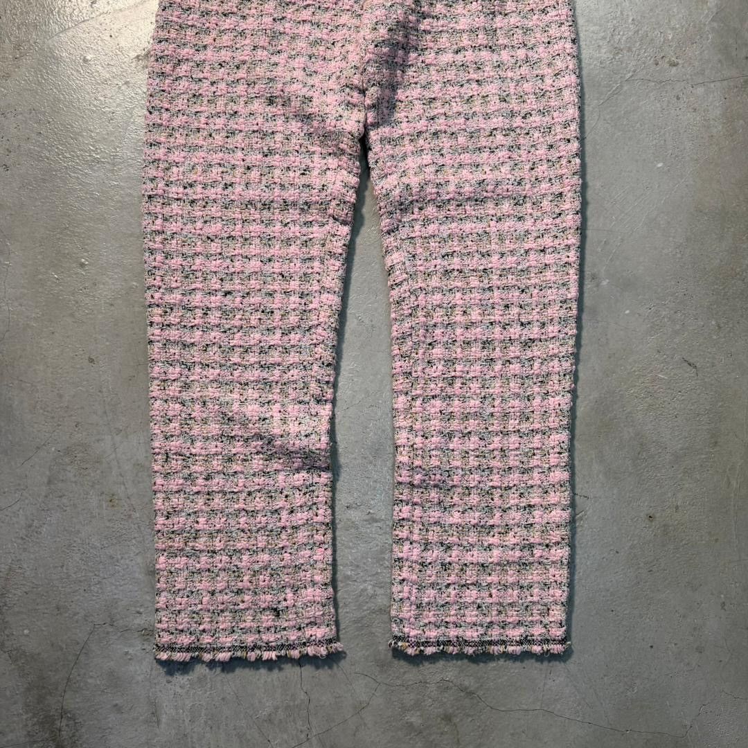 Drew House DREW HOUSE Boucle Tweed Pink White Pants Size US 28 / EU 44 - 4 Thumbnail