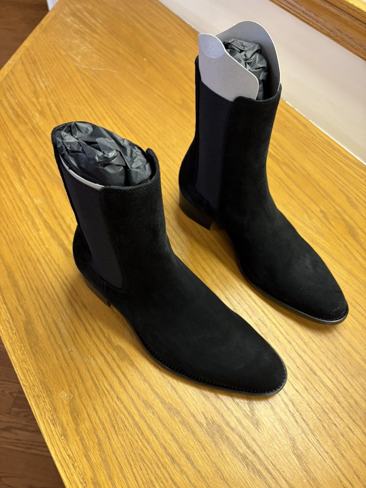 From The First Stefano 40mm Short Chelsea Boot - Black Suede Size US 9 / EU 42 - 4 Thumbnail