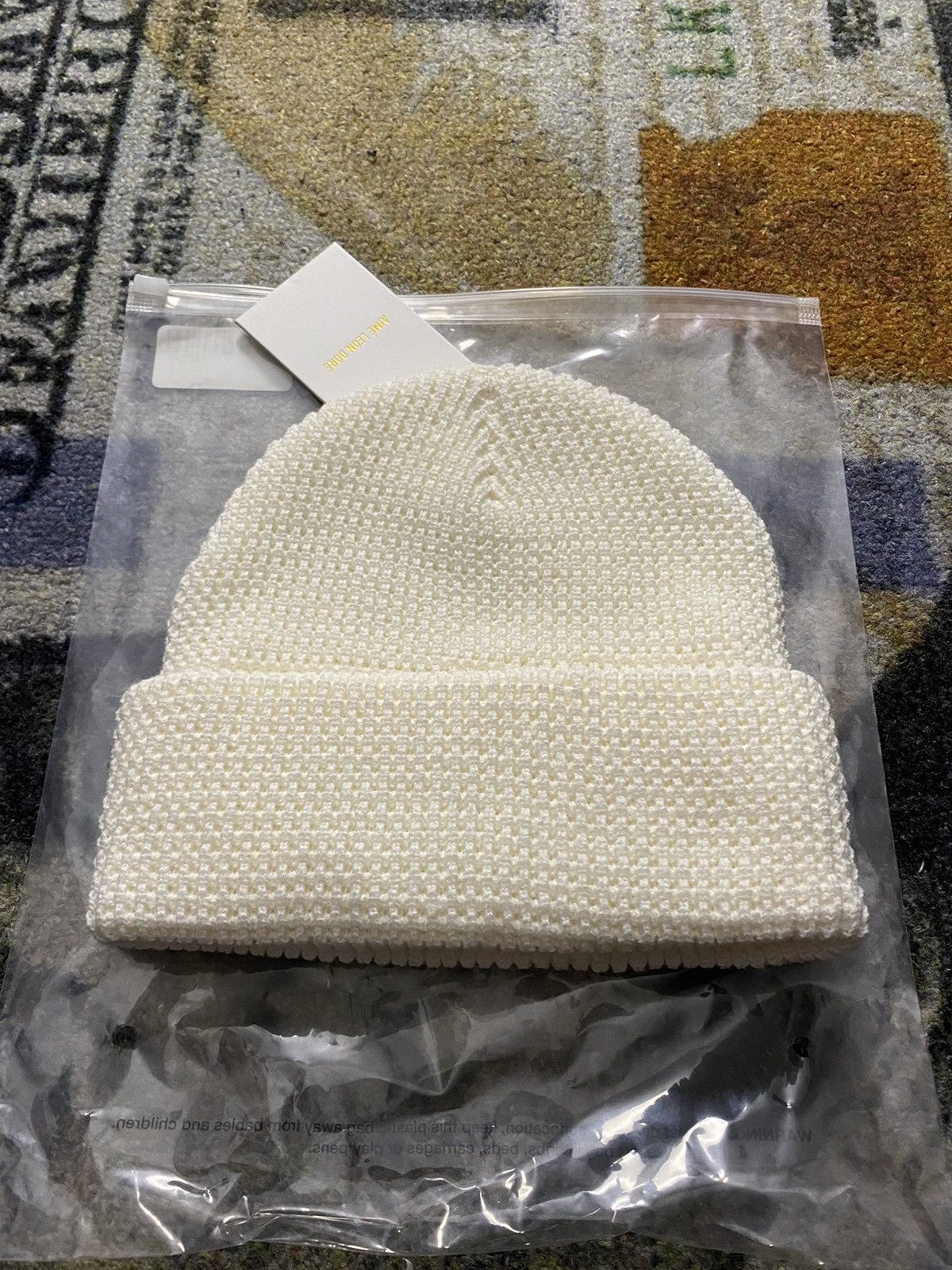 Aime Leon Dore Aime Leon Dore Waffle Beanie Natural Size ONE SIZE - 3 Thumbnail