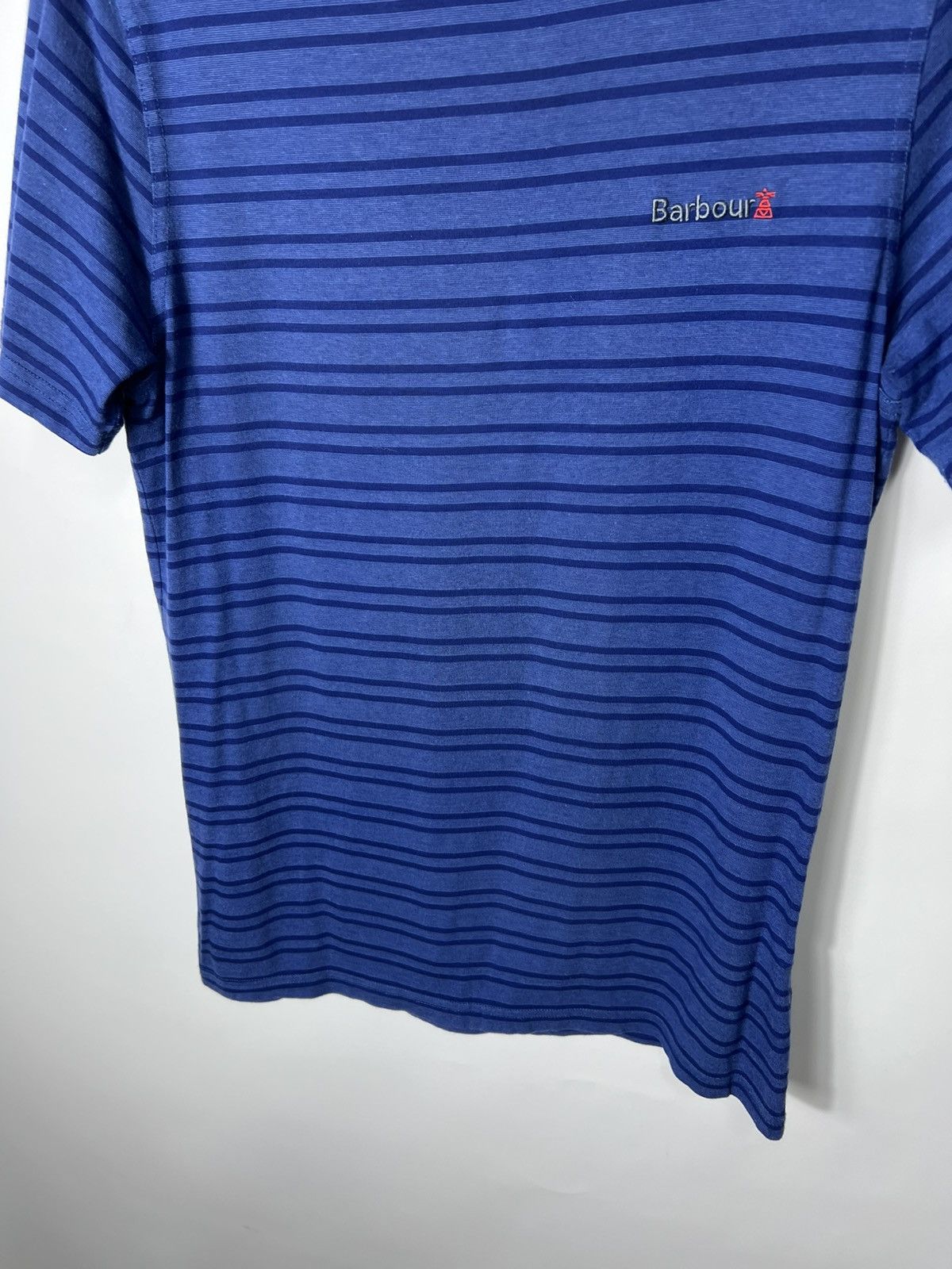 Barbour Vintage streetwear designer Barbour Tailored Fit Striped Tee Size US S / EU 44-46 / 1 - 3 Thumbnail