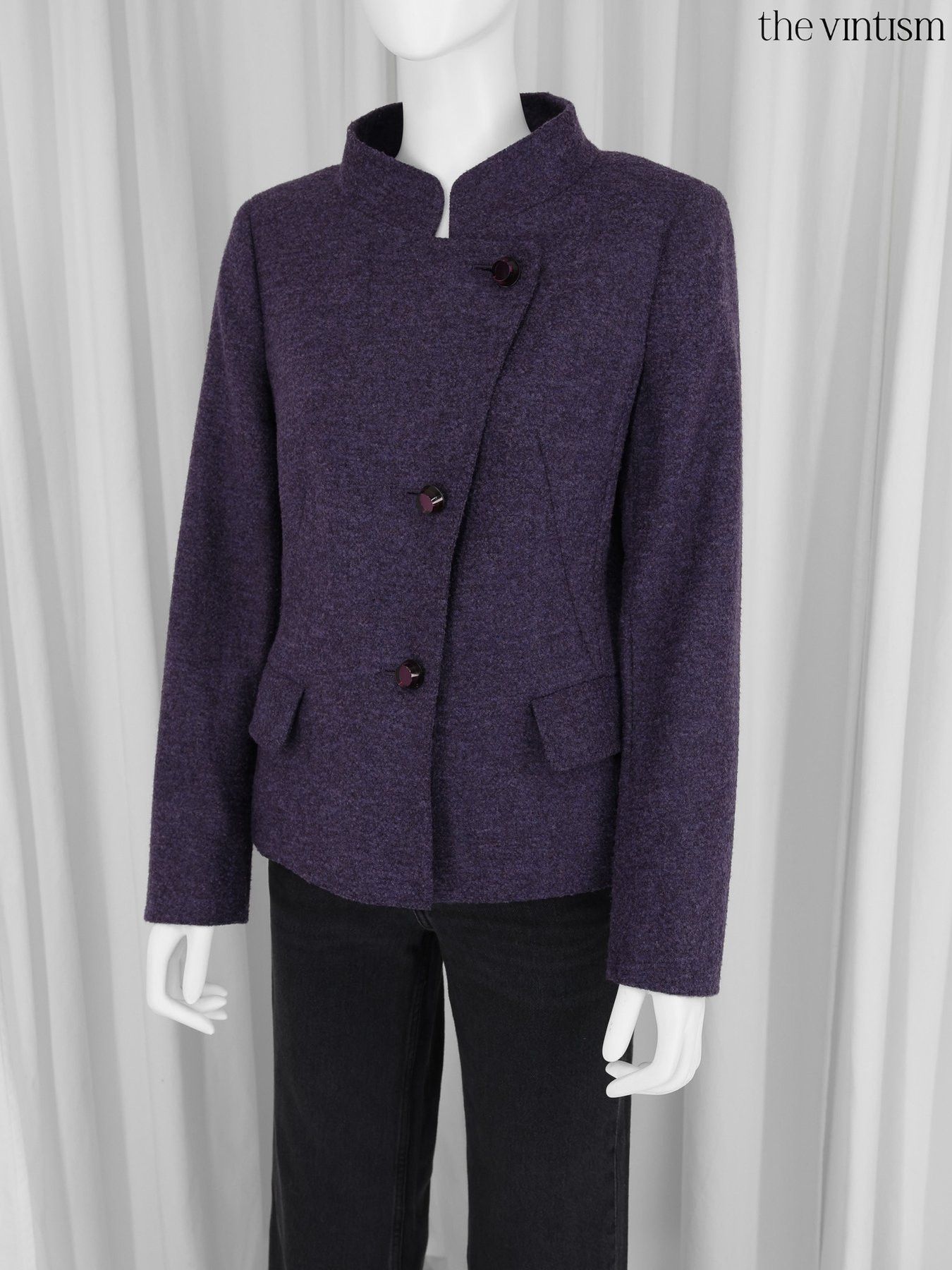 Escada Escada Archival Violet Boucle Virgin Wool Jacket DE 38 M Size M / US 6-8 / IT 42-44 - 4 Thumbnail
