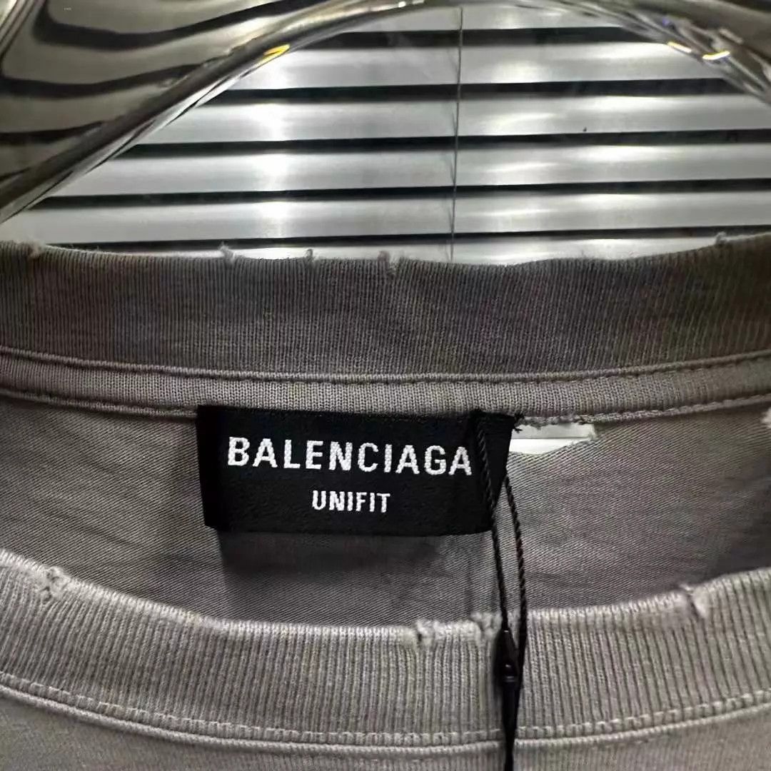 Balenciaga Balenciaga Mosaic Distressed T-Shirt OS S Size US S / EU 44-46 / 1 - 2 Thumbnail