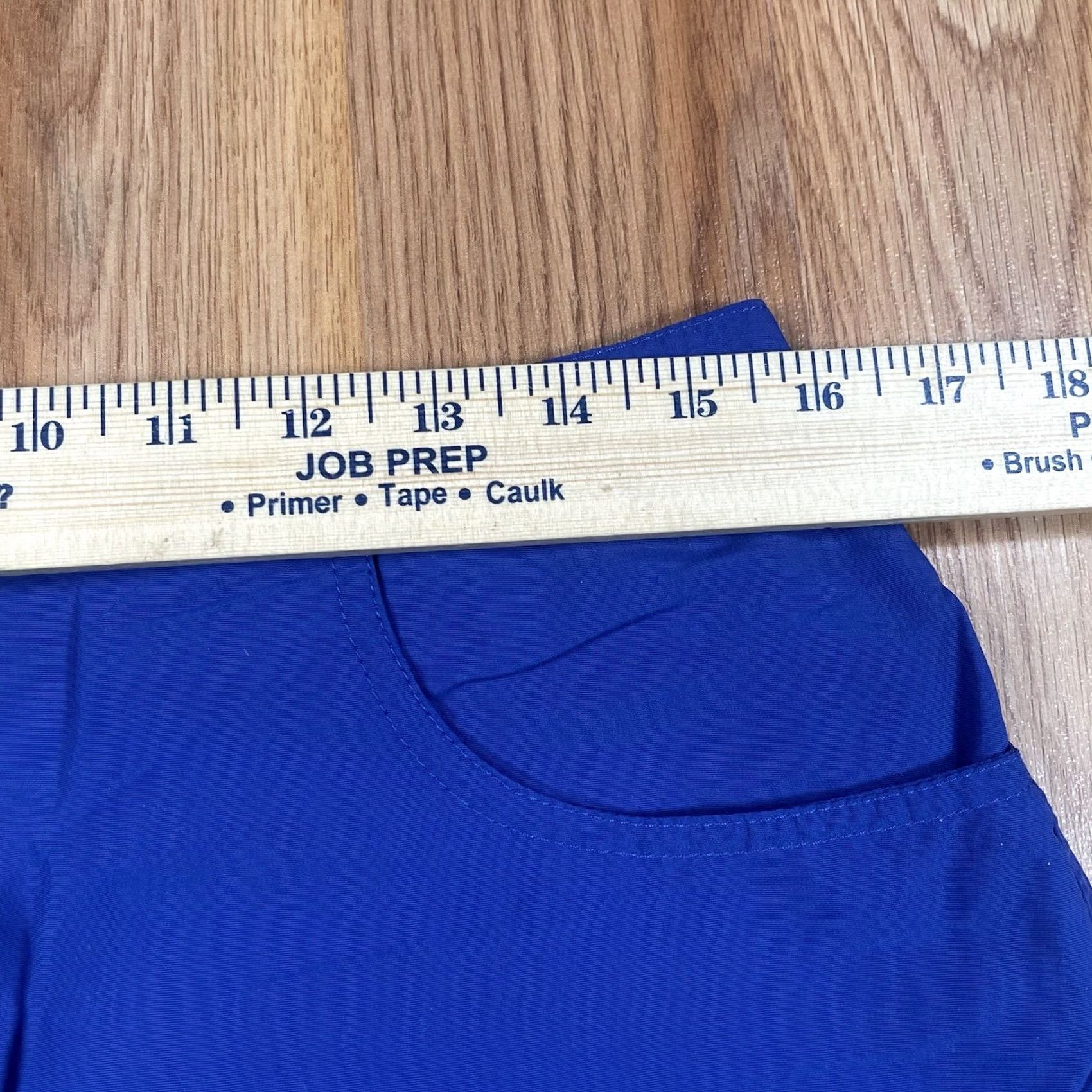 Vintage LL Bean Skirt Women's M Medium Above Knee Length Pencil Solid Blue 100% Nylon Size 32" / US 10 / IT 46 - 4 Thumbnail