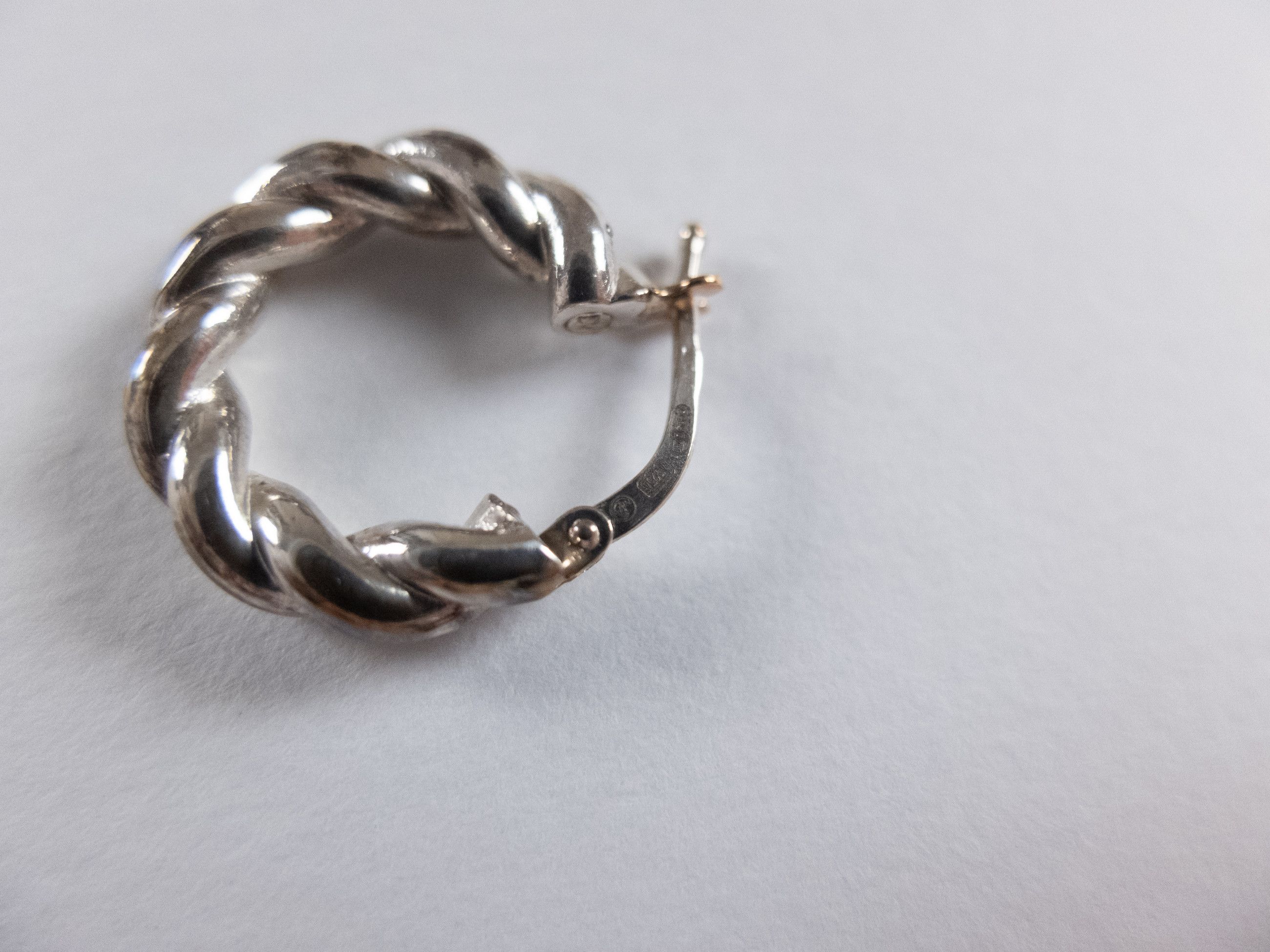 Bottega Veneta BOTTEGA VENETA Twist Sterling silver hoop earrings q Size ONE SIZE - 5 Thumbnail