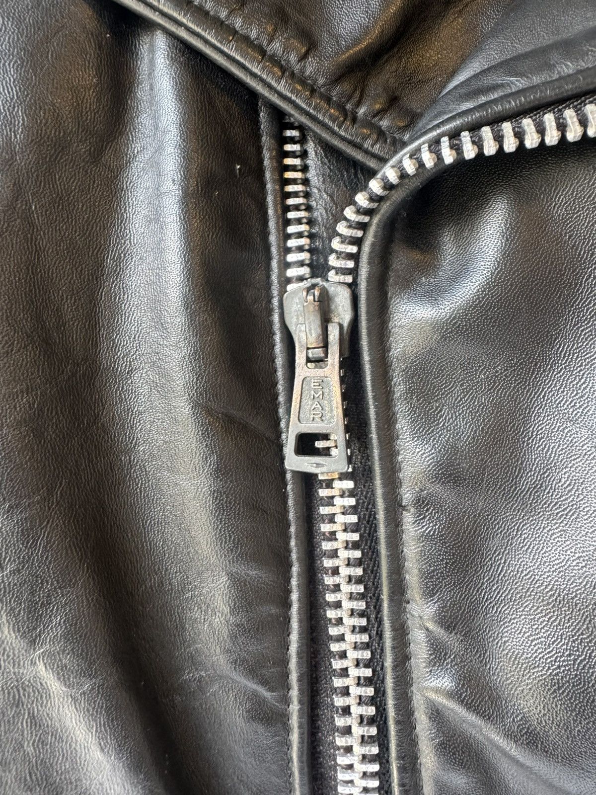 Vintage Vintage 60s Leather Biker Jacket Size US L / EU 52-54 / 3 - 6 Thumbnail