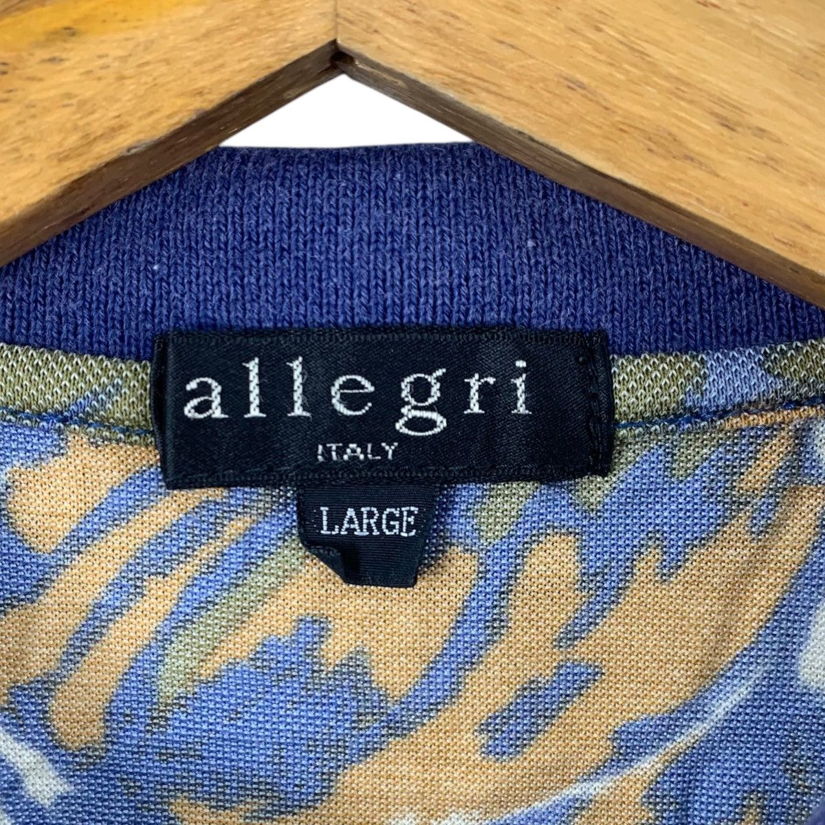 Allegri Vintage ALLEGRI ITALY FLORAL Over Print Painting Polo Tee Size L / US 10 / IT 46 - 4 Thumbnail