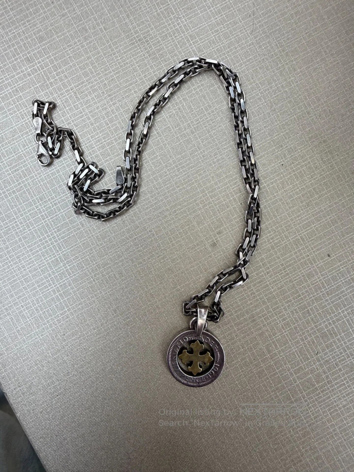 AQUA Elegant Silver Chain Necklace with Pendant. Size ONE SIZE - 1 Thumbnail