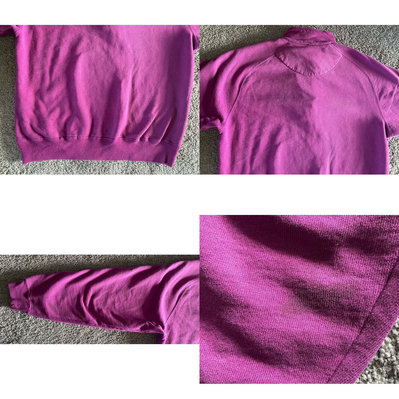 Champion VINTAGE Champion Sweatshirt 1/4 Zip Womens XL Purple Long Sleeve USA 90s Classic Logo Sports Size XL / US 12-14 / IT 48-50 - 10 Thumbnail