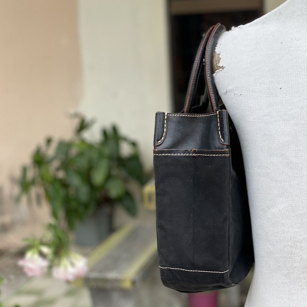 Canvas × Japanese Brand × Vintage Vintage Kinosho Hampu Canvas Small Canvas Tote Size ONE SIZE - 5 Thumbnail