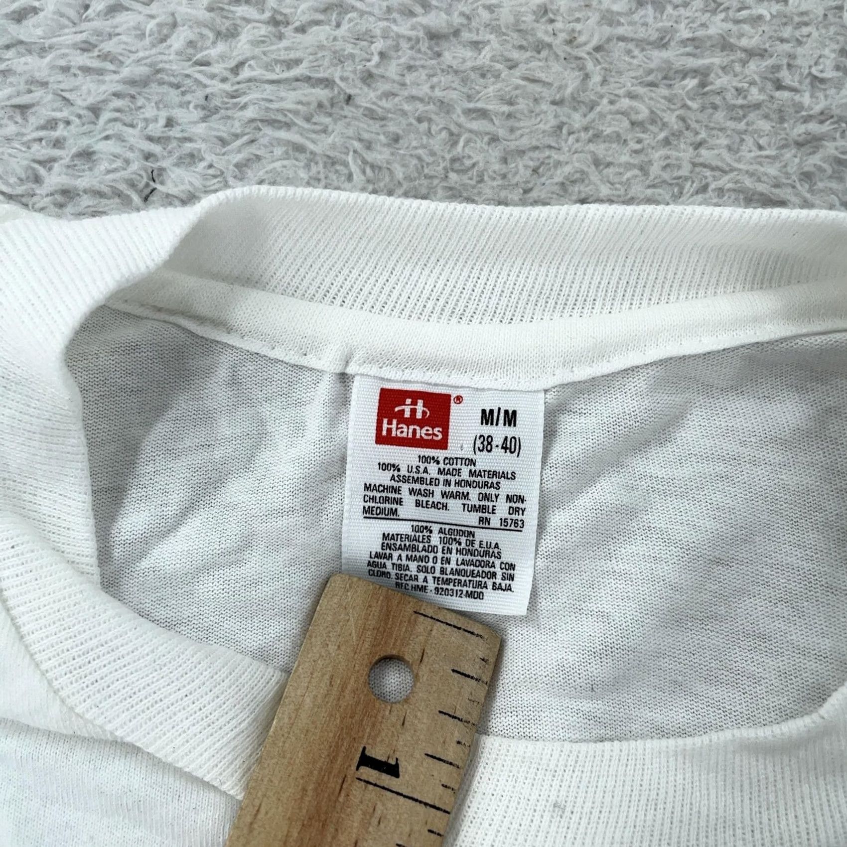 Hanes Vtg Hanes White Shirt Mens S Crewneck Short Sleeve Cotton Tee Size US S / EU 44-46 / 1 - 7 Thumbnail
