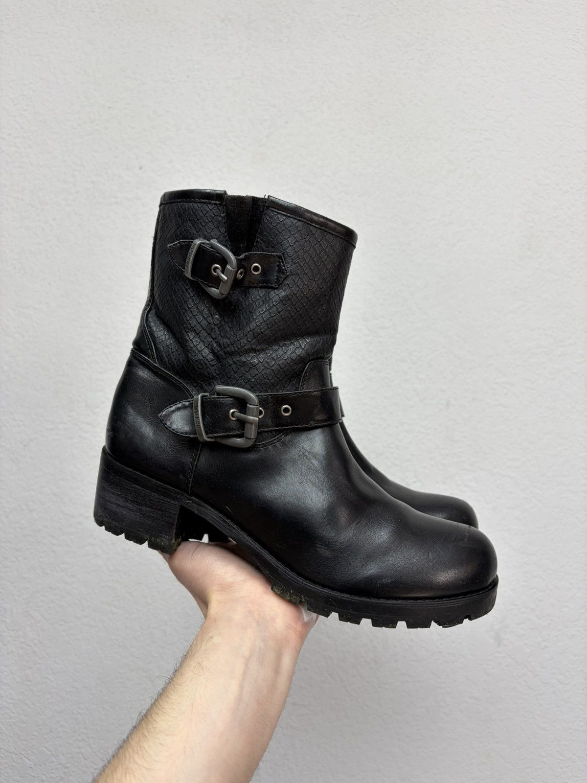 Vintage Like Maison Margiela Belted Leather Biker Boots