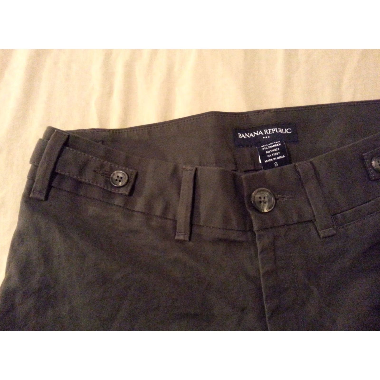 Banana Republic Womens Banana Republic Capris Gray Regular Pants Size 30" / US 8 / IT 44 - 4 Thumbnail