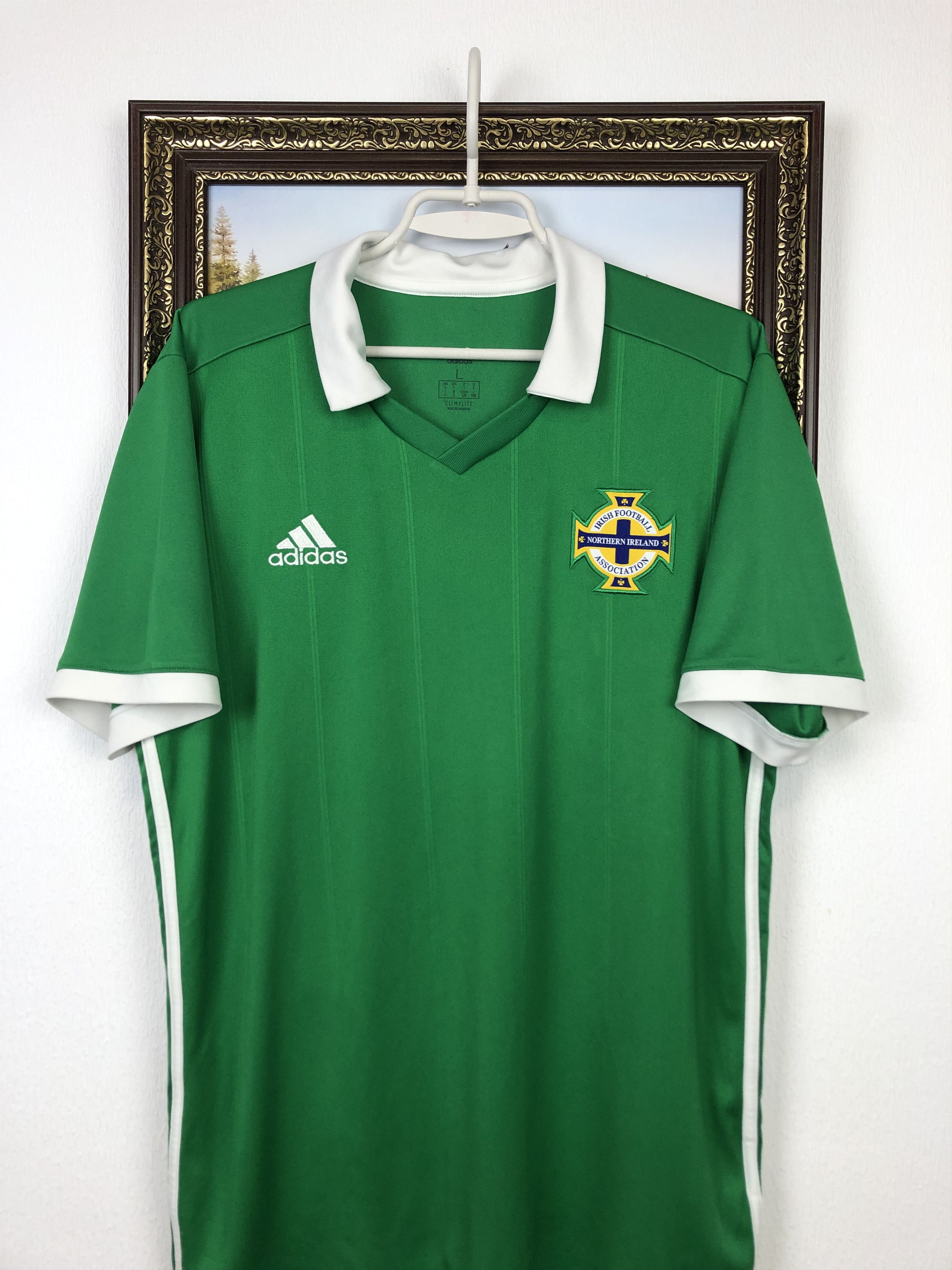 Adidas Northern Ireland Home football shirt 2017 Soccer Adidas Tee Size US L / EU 52-54 / 3 - 2 Thumbnail