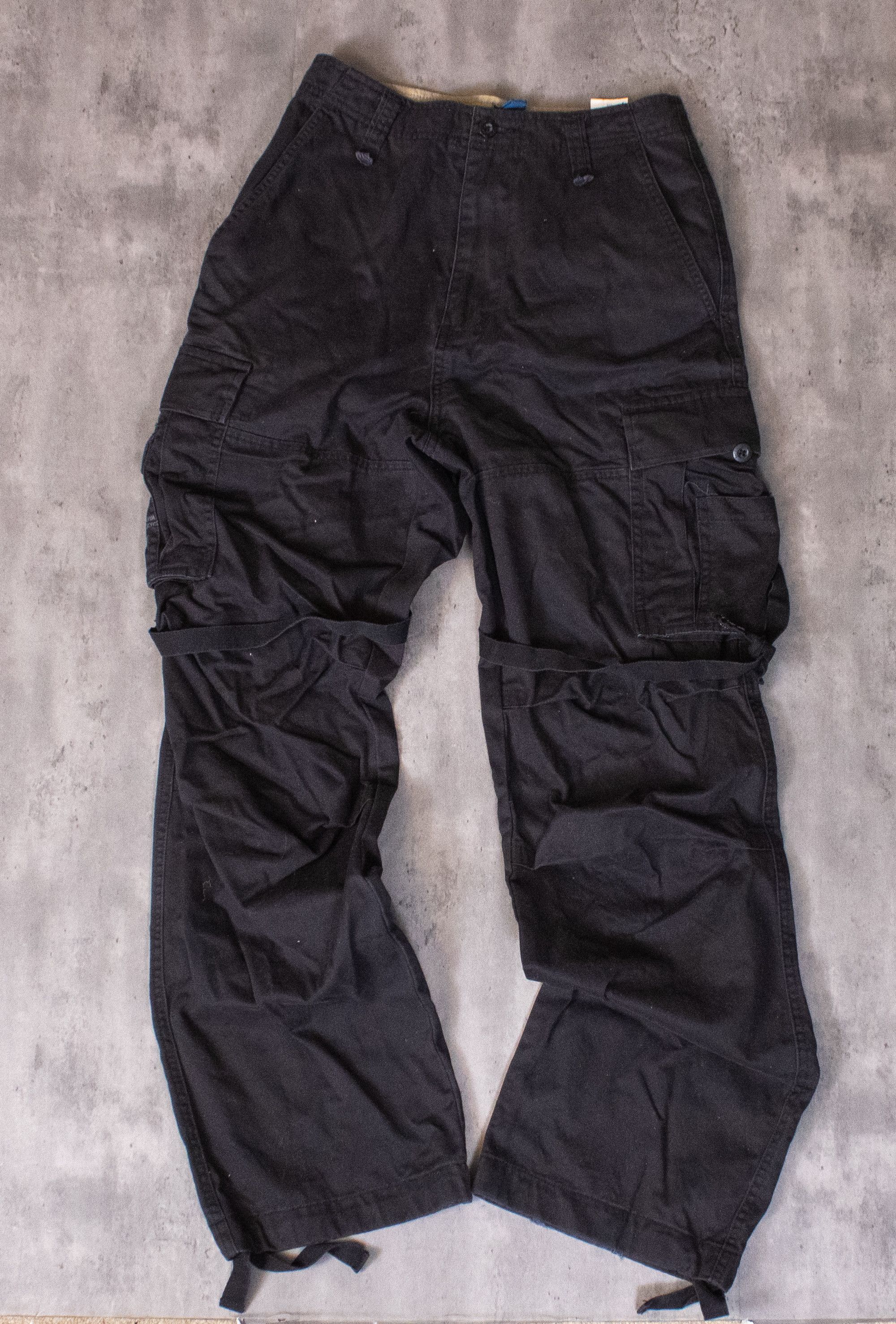 Japanese Brand × Vintage Y2K 2000's Bali* Bondage Baggy Tactical Black Cargo Pant's Size US 26 / EU 42 - 3 Thumbnail