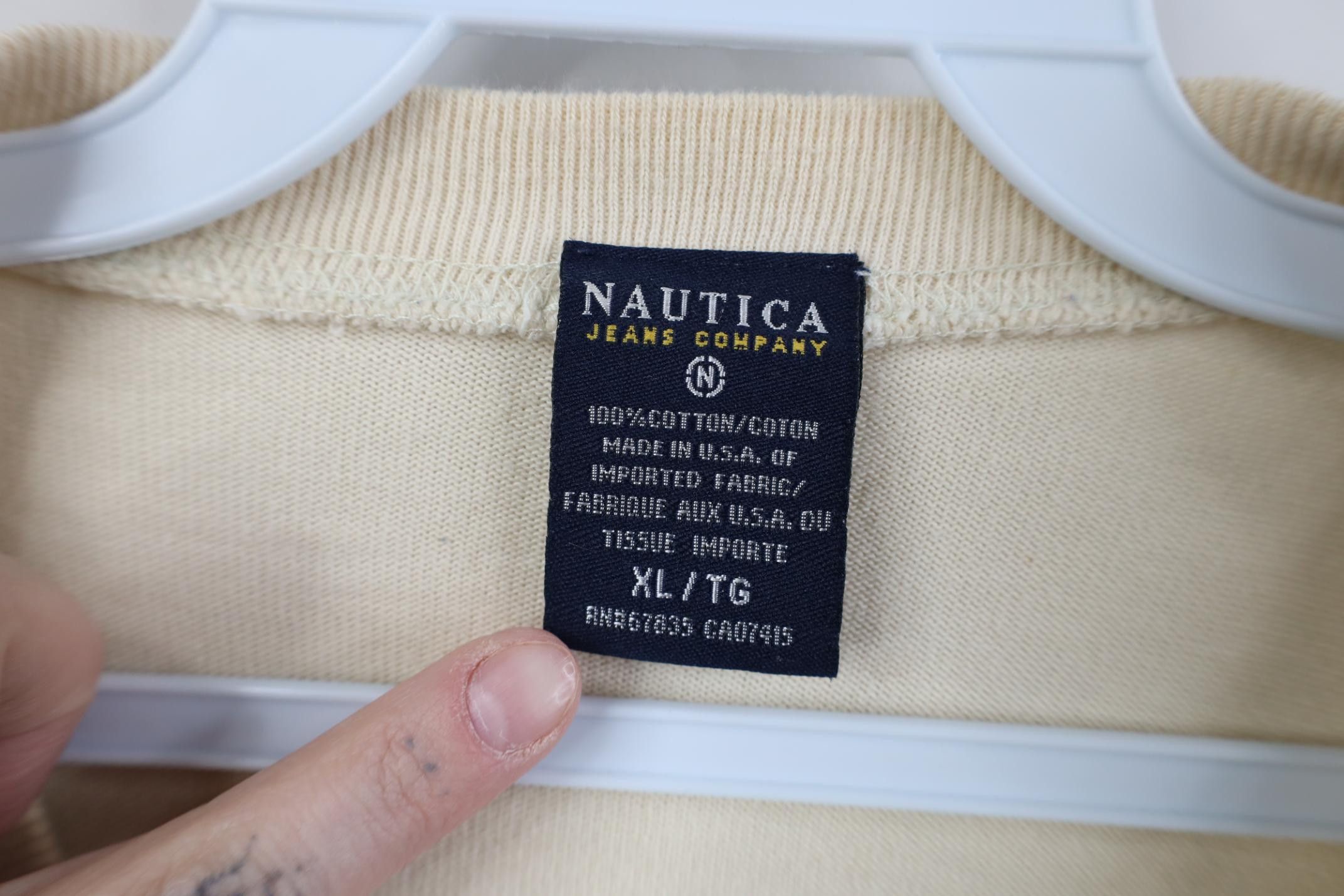 Nautica Vintage 90s Nautica Heavyweight Ribbed Long Sleeve T-Shirt Size US XL / EU 56 / 4 - 7 Thumbnail