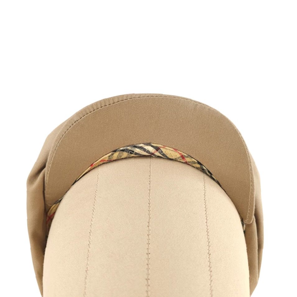 Vintage VINTAGE The Cap Flat Cap Mens One Size Beige 90s Ivy Hat Plaid Lining Size ONE SIZE - 5 Thumbnail