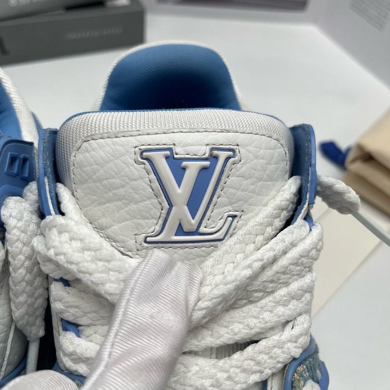 Louis Vuitton Louis Vuitton Trainer Maxi Denim Low-Top Sneakers Size US 8 / IT 38 - 6 Thumbnail