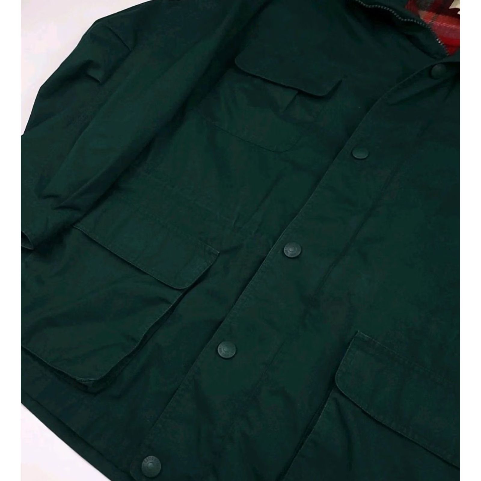 Eddie Bauer VINTAGE Eddie Bauer Wool Lined Parka Field Jacket 90s Plaid Green 2XL Mens Jacket Size US XXL / EU 58 / 5 - 2 Thumbnail