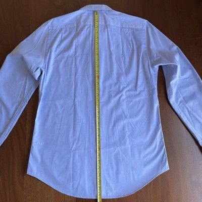 Paul Smith PAUL SMITH Shirt Large Mens Solid Blue Cotton Tailored Fit Size US L / EU 52-54 / 3 - 6 Thumbnail