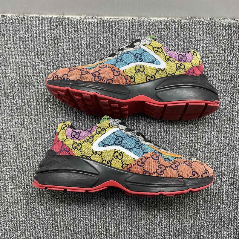 Gucci Gucci Rhyton Multicolour Canvas Low-top Sneakers - Size US 9.5 / EU 42-43 - 8 Thumbnail