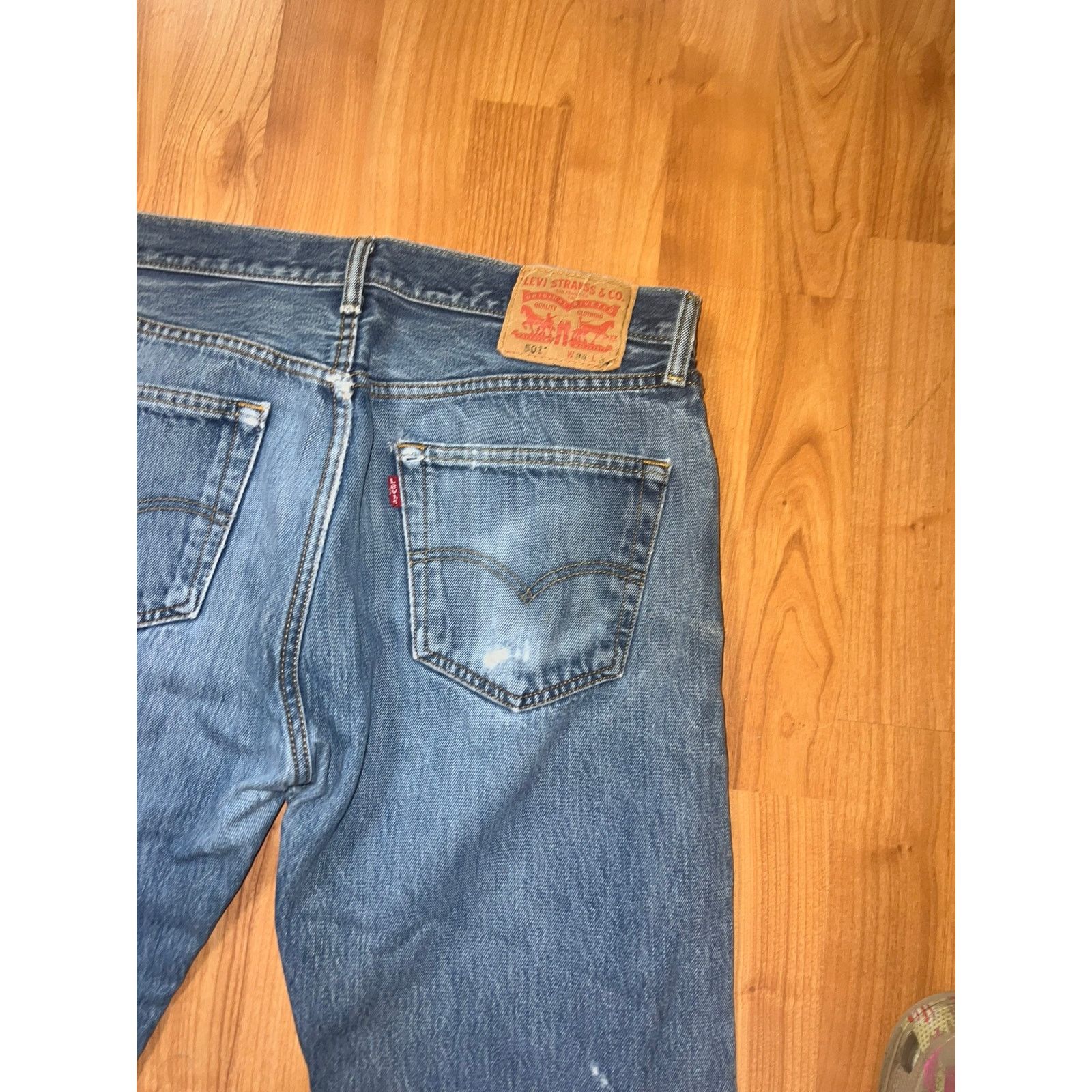 Levi's Y2K Levi Levi's 501 Blue Denim Jeans Bottoms Rip Torn 34x34 Size US 34 / EU 50 - 9 Thumbnail