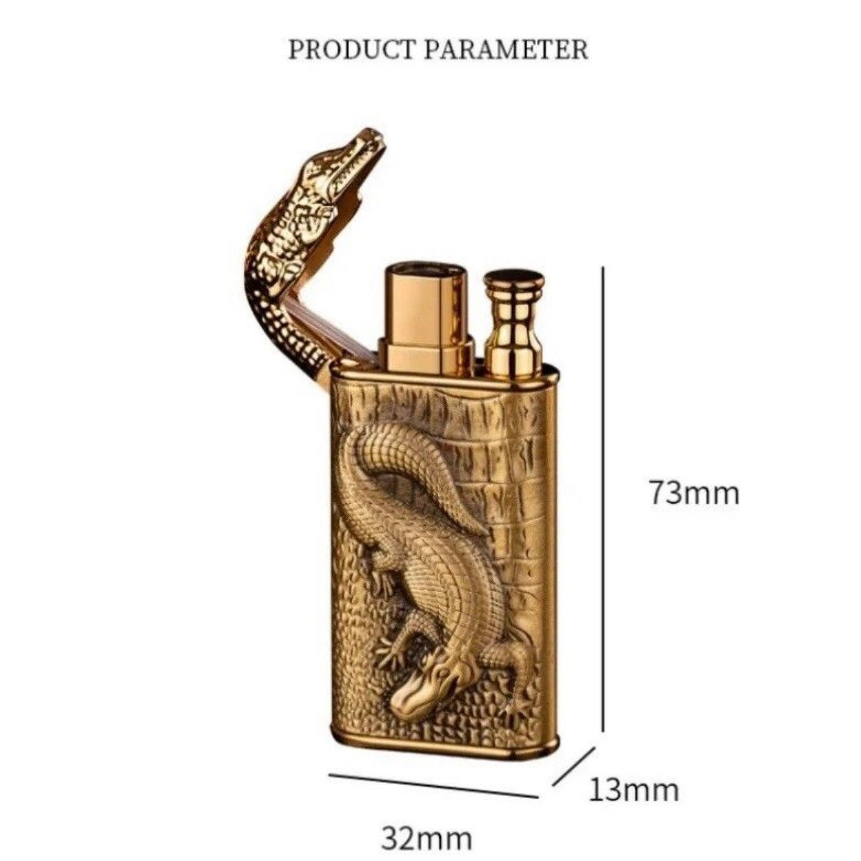 Vintage Dragon Crocodile Double Fire Lighter Size ONE SIZE - 7 Thumbnail