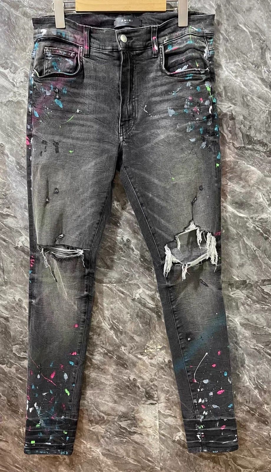 Amiri Amiri Black splashed ink jeans 2506-Nextarrow Size US 34 / EU 50 - 1 Thumbnail
